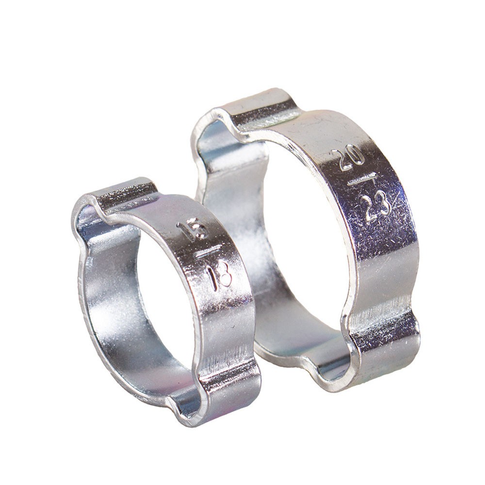 Double Ear Clamps O Clips Hose Pipe Clip Crimp Air Silicone Petrol Water Fuel