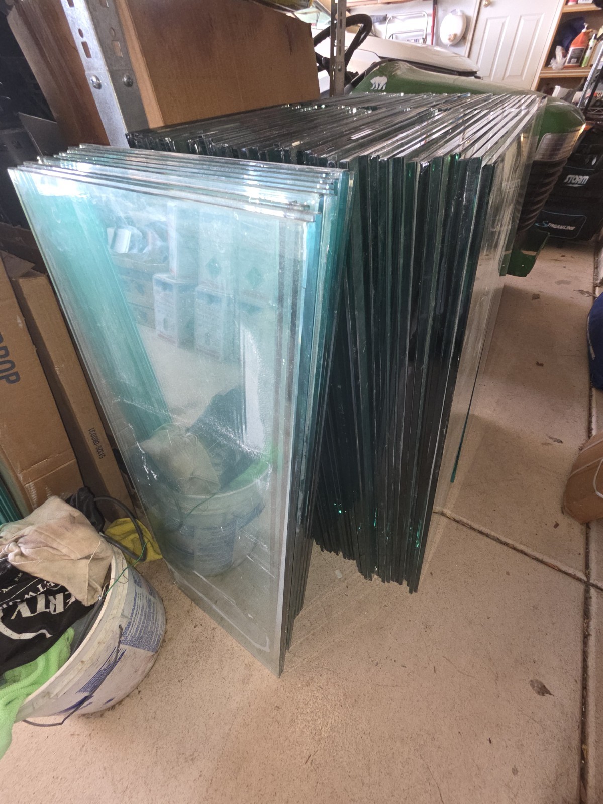 Tempered Glass Shelf 14″W x 36″L x 3/8″ Removed From A Commercial Store Display