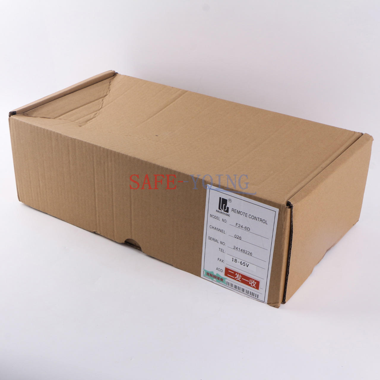 2 Emitter +1 Receiver Hoist Crane Radio Wireless Remote Control F24-6D 18~65V