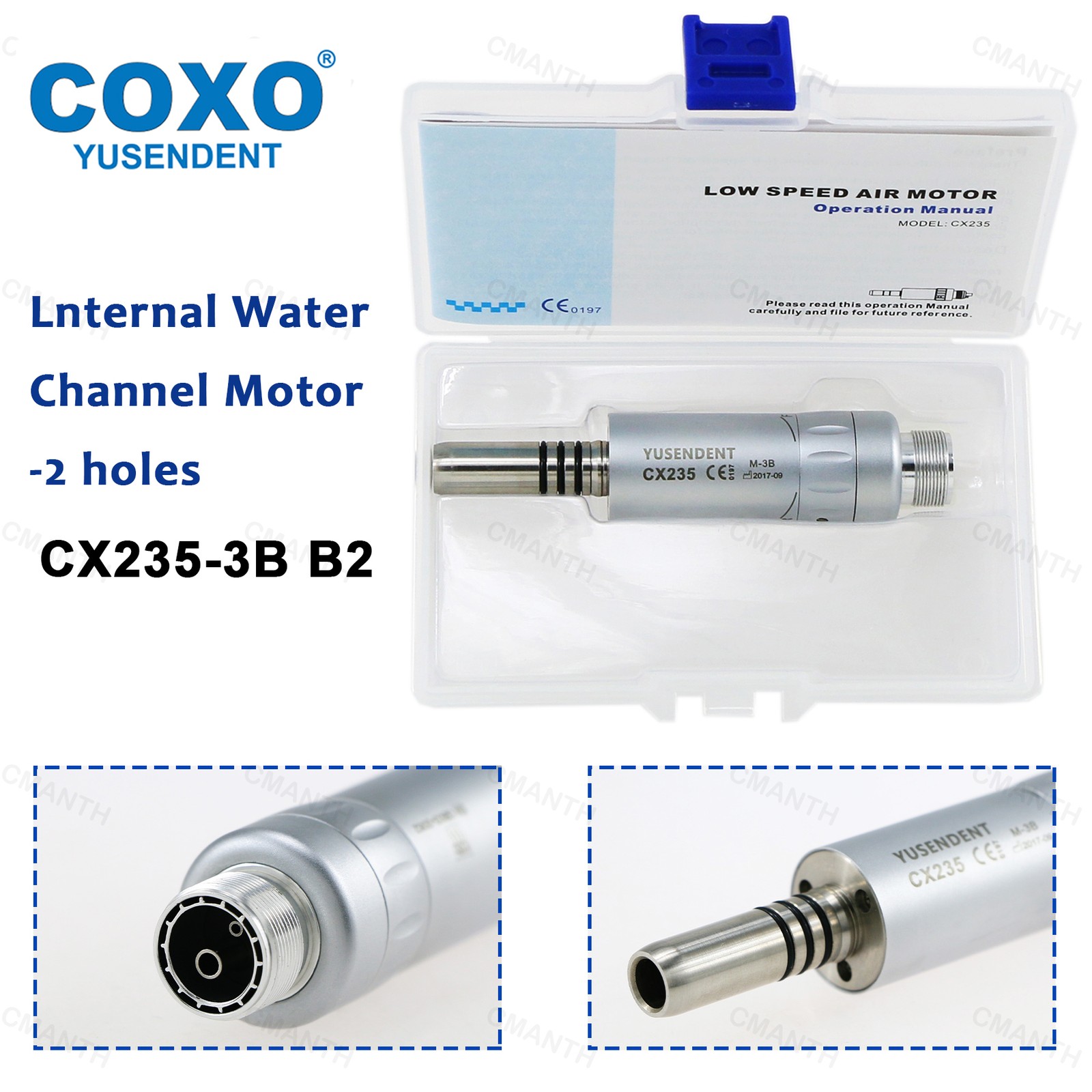 COXO Dental Low Speed Contra Angle Handpiece Air Motor 2/4 Holes Rotor Head Part