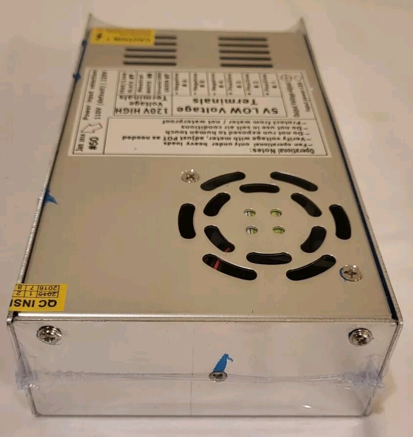 Low Voltage Power Supply • 5V/300W 110V/220V 50/60Hz 60A • New/Sealed!