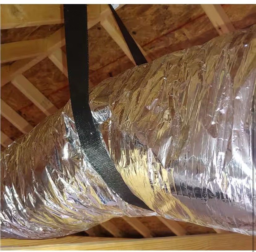 Master Flow 12 in. x 25 ft. Insulated Flexible Duct R6 Silver Jacket