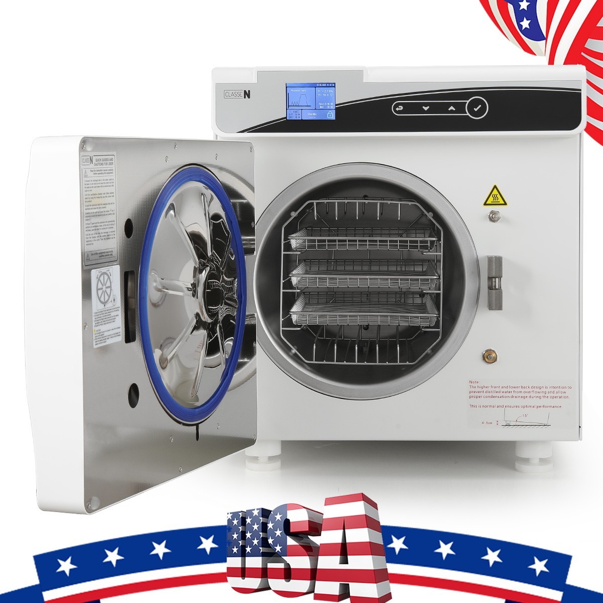 22L Class N Dental Autoclave Vacuum Steam Sterilizer with Drying Function