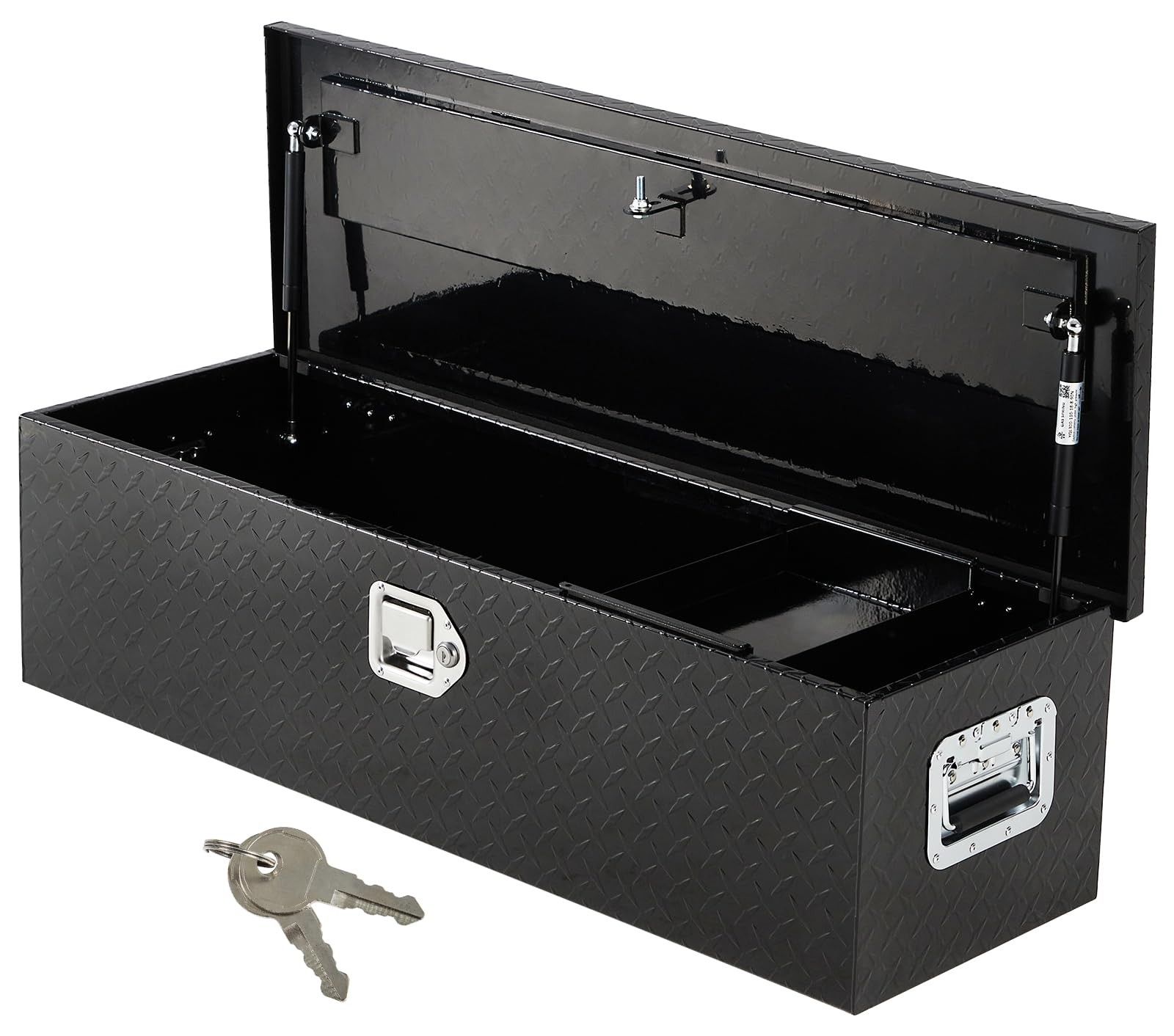 39in Aluminum Truck Tool Box Security Lock Wider Handles Waterproof Black