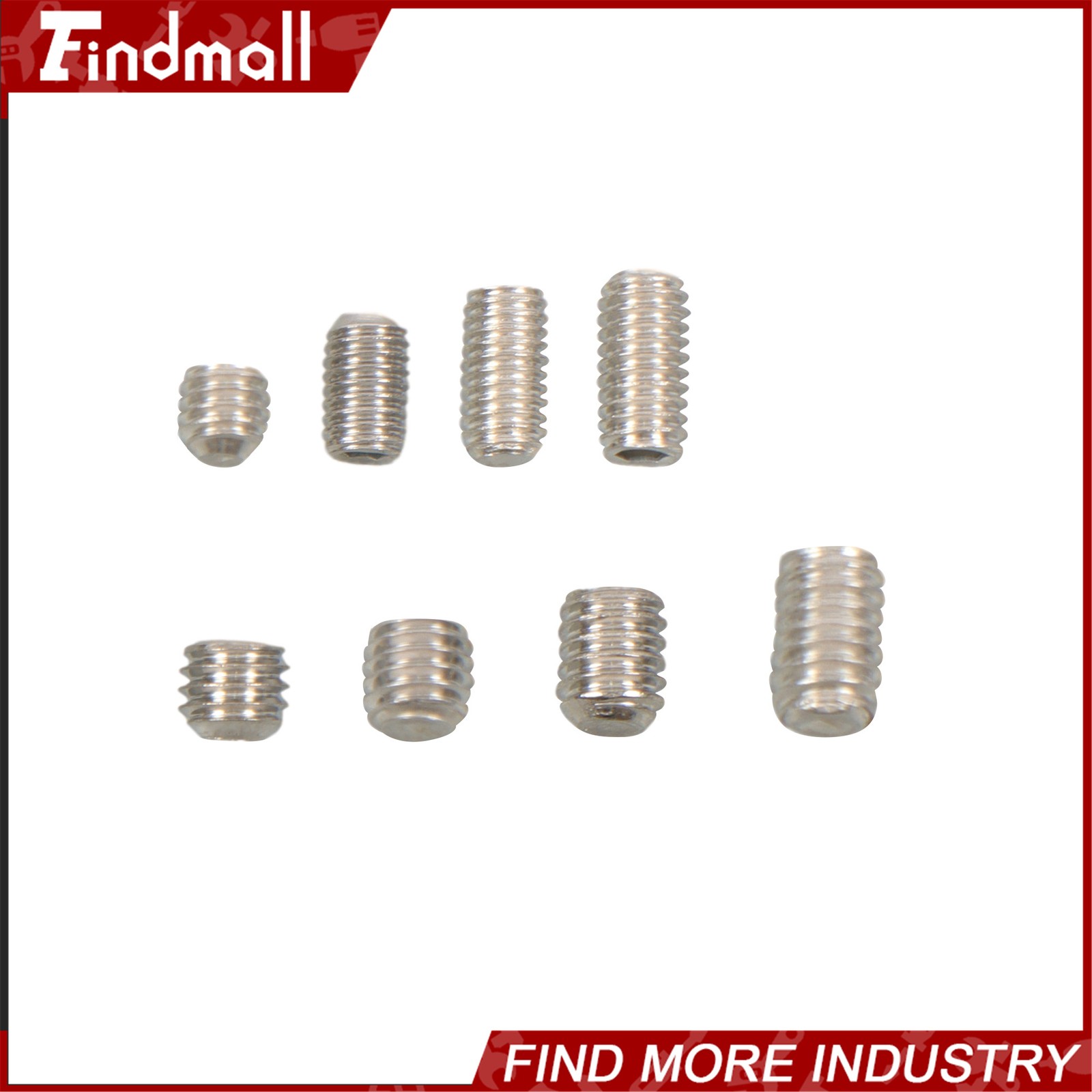 1500PCS Fully Threaded Hex Socket Set Screw Assortment Kit 304 Stainless Steel