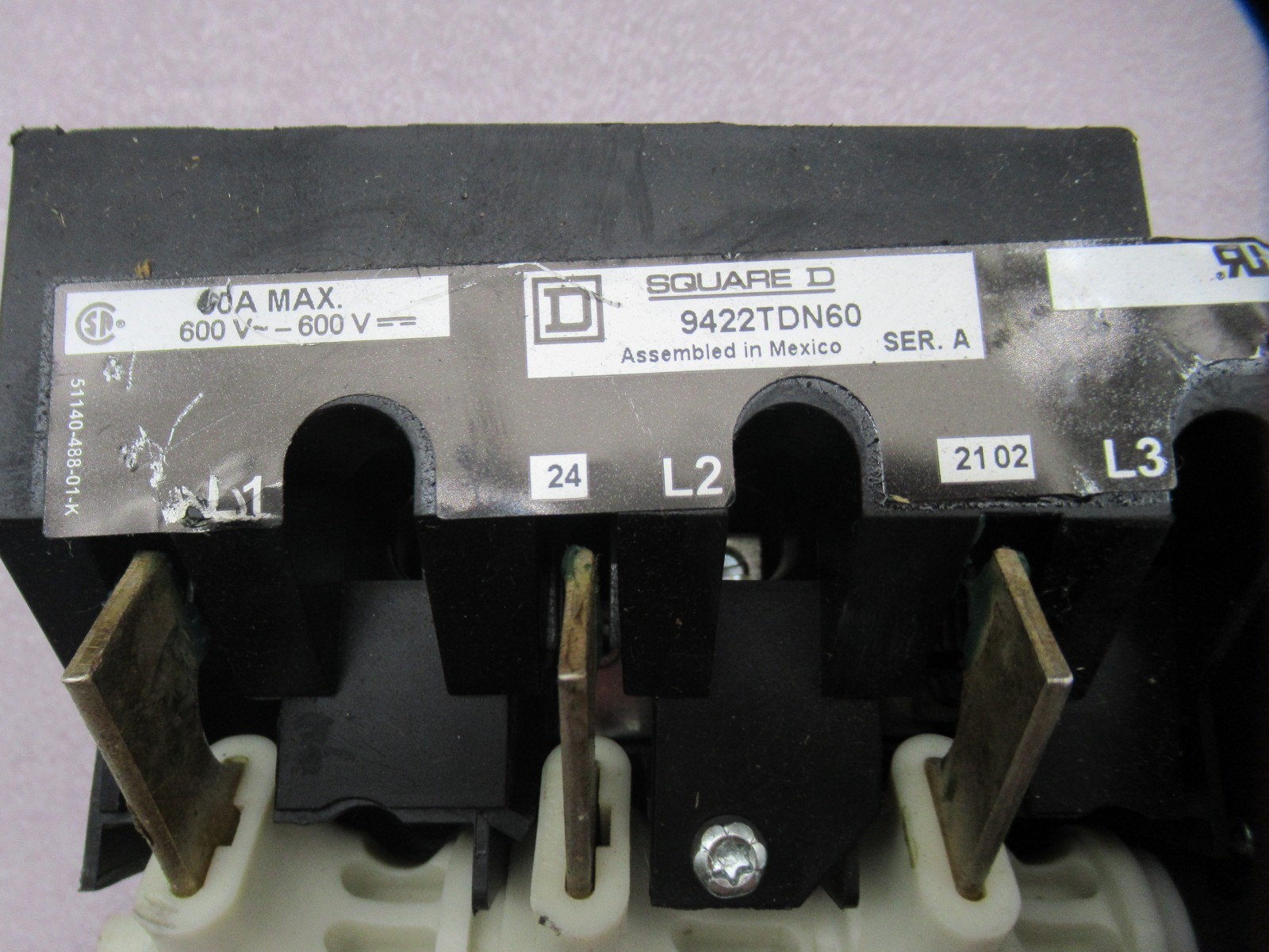 Square D 9422TDN60 Flange Mount Non-Fusible Disconnect Switch 60A 3-Pole 600VAC
