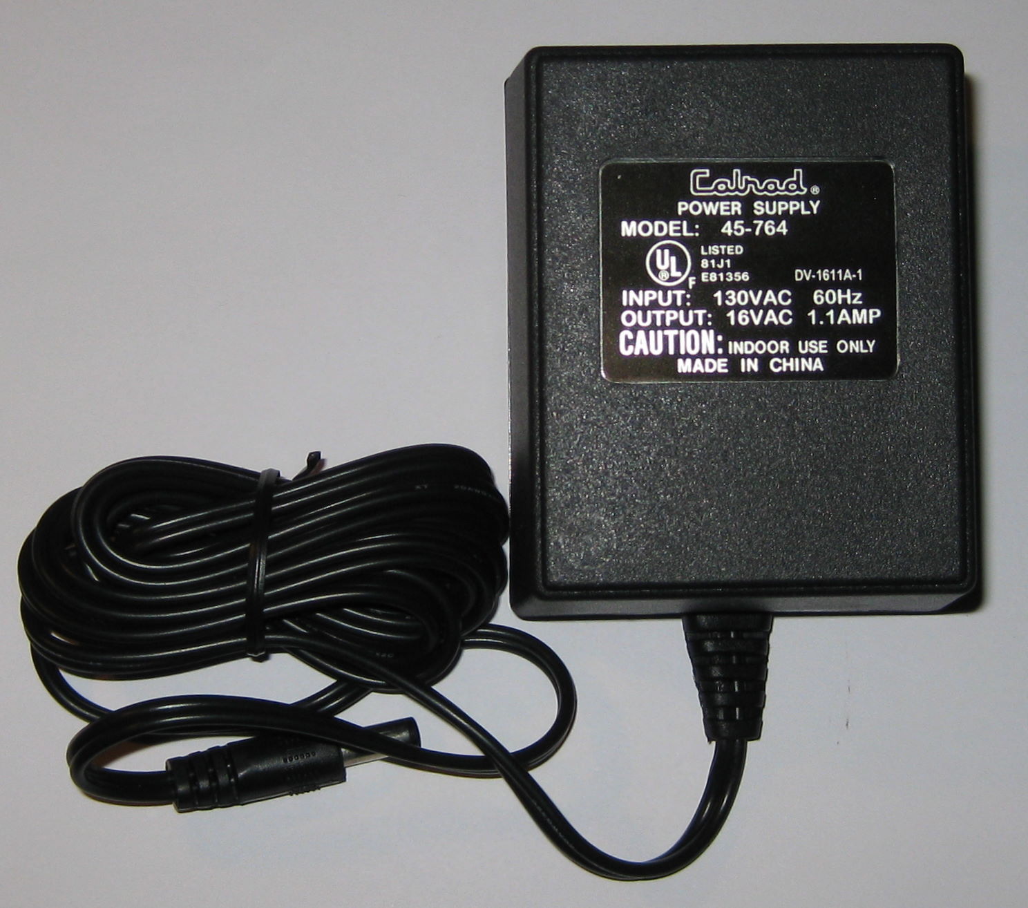 Calrad 16V AC – 1.1 Amp Power Adapter – 1100 mA Alternating Current Arcade Power