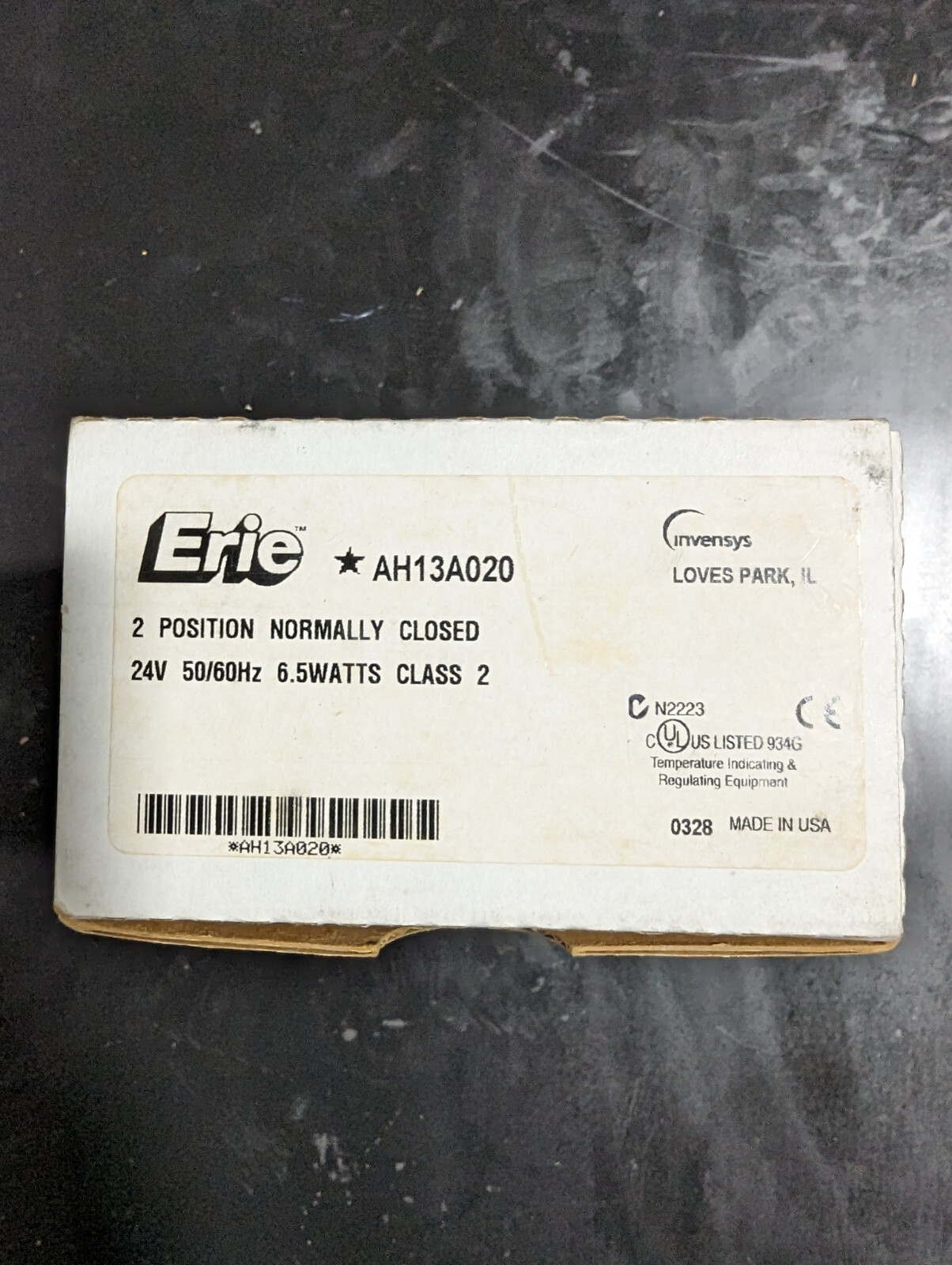 ERIE AG13A02A POP TOP ACTUATOR 24 V, 6.5 WATTS, CLASS 2 🇺🇲