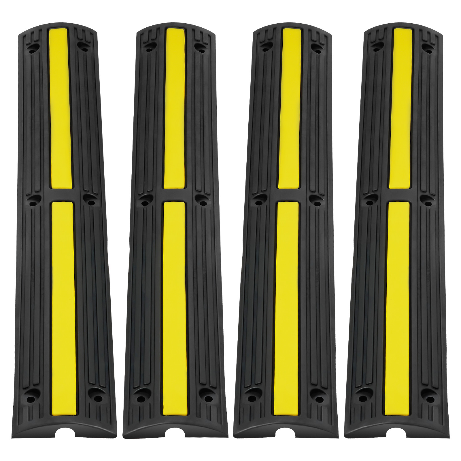 VEVOR 4 PCs 39» Cable Protector Ramp 18000 lbs Speed Bump Floor Cable Protector