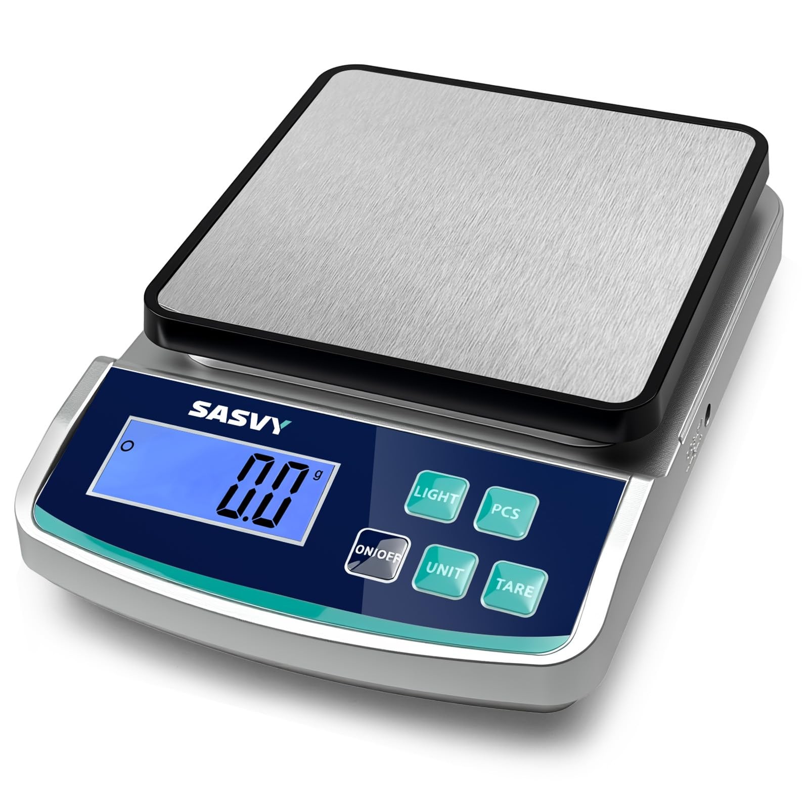 Digital Lab Scale 5000g x 0.1g oz/lb/g/kg Precision Electronic Scientific Sca…