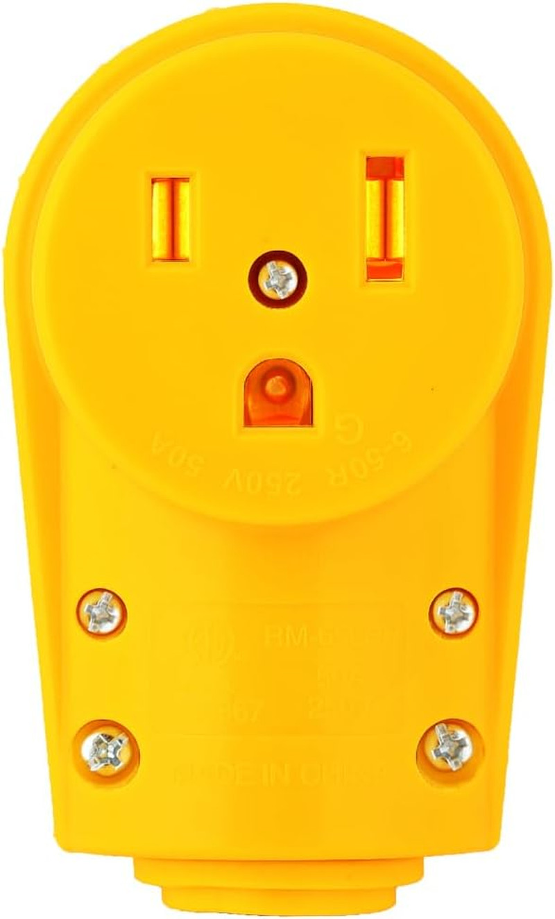 Welder Plug ETL Listed Nylon Brass 250 Volts 2 in 1 Nema 6 50R 50Amp NEW