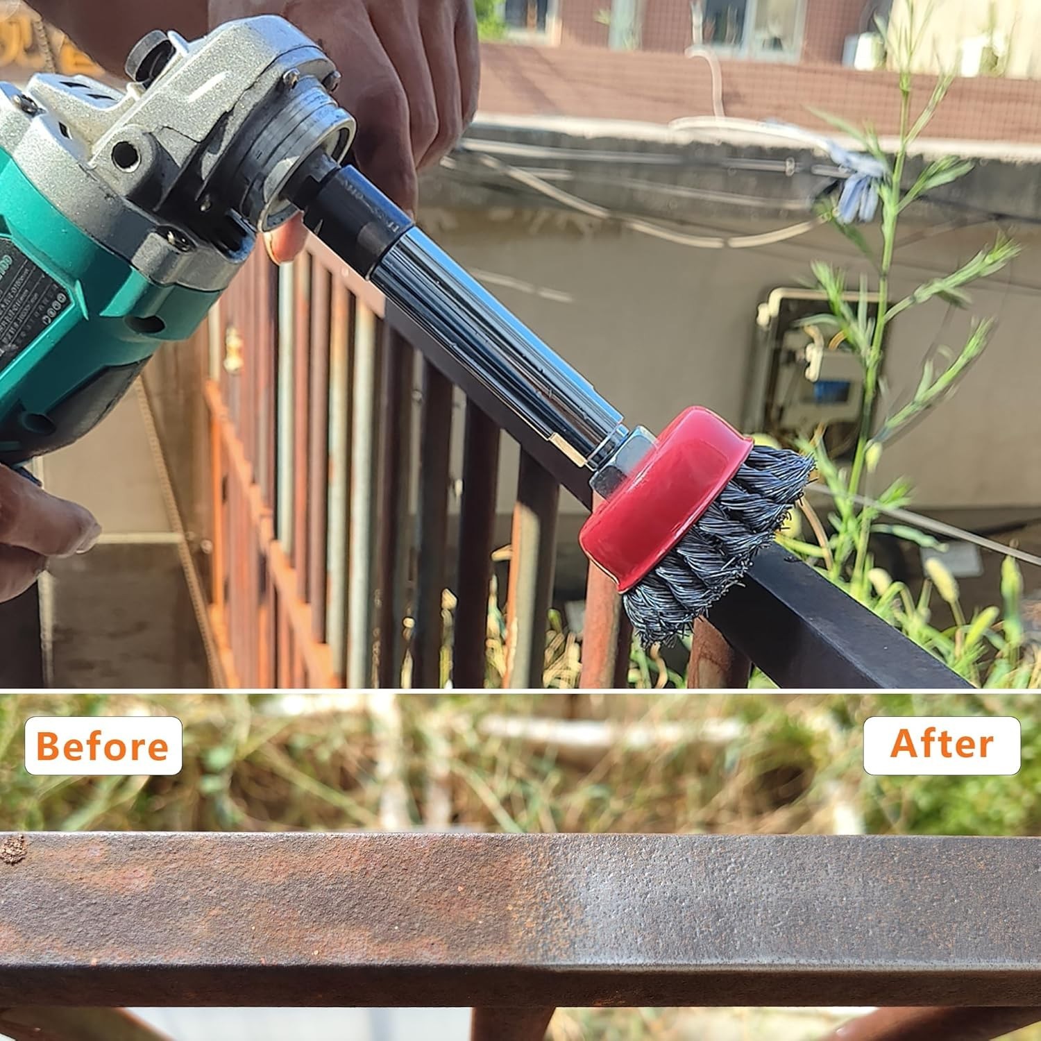 Wire Wheel Brush Set for Angle Grinder Coarse Rust Removal Surface Prep