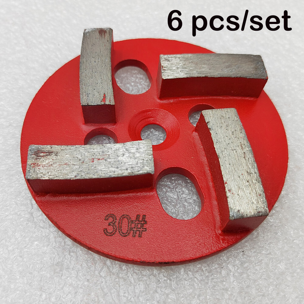 6pcs/set Diamond Grinding Head for Cement Ground Grinder Floor Polishing Sander