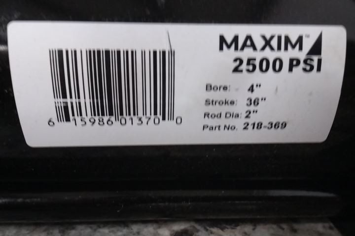 Maxim 218-369 4 In Bore Dia 36 In Stroke Length 2500 Max PSI Hydraulic Cylinder