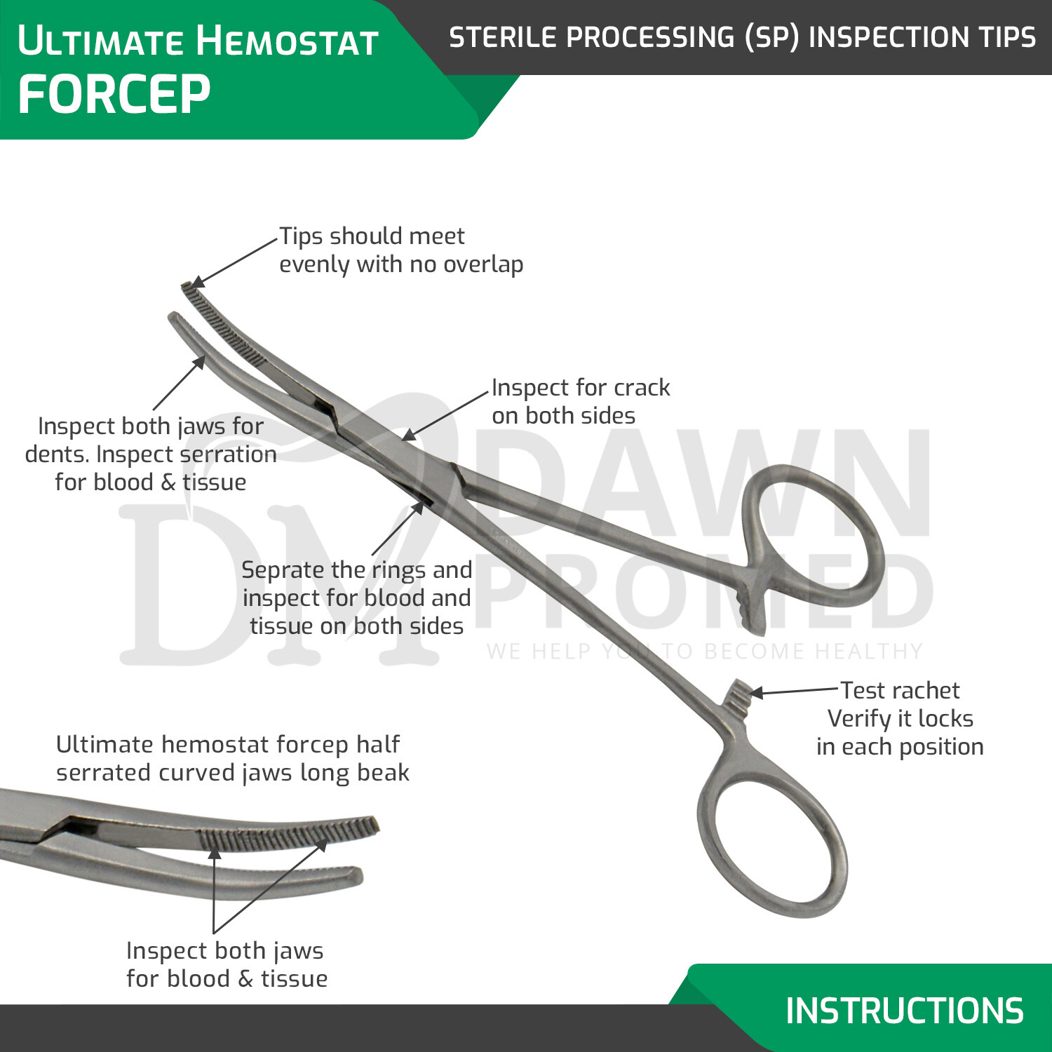 5 Pcs Kelly Hemostat Forceps Curved 5.5″ Locking Clamp Surgical Dental German Gr