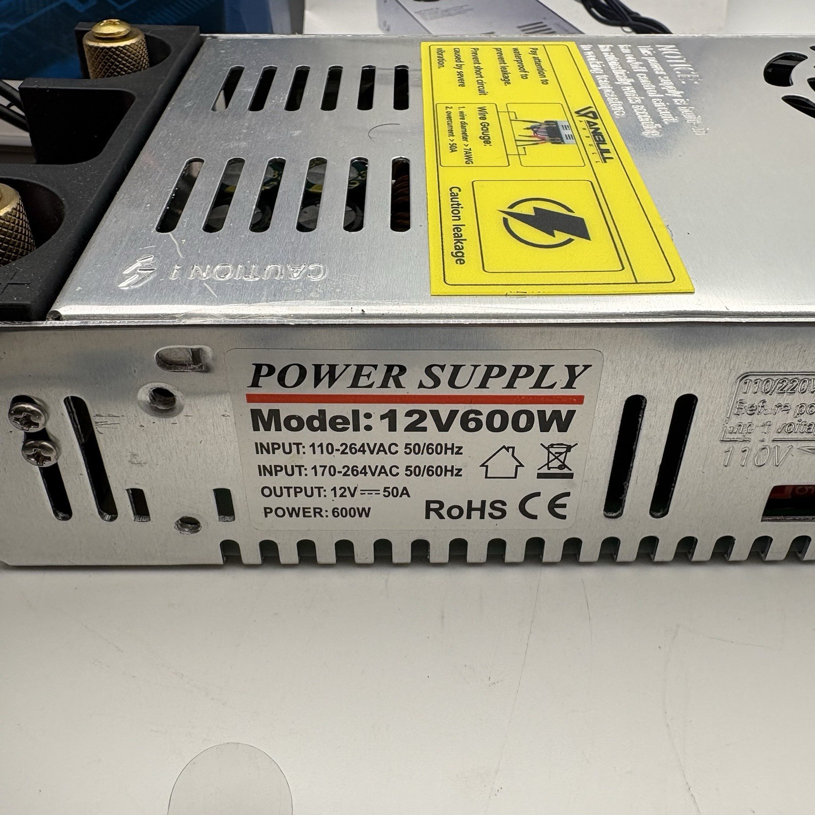 ANBULL 600W SMPS 110-230V AC to 12V DC Converter Power Supply Switch Transformer