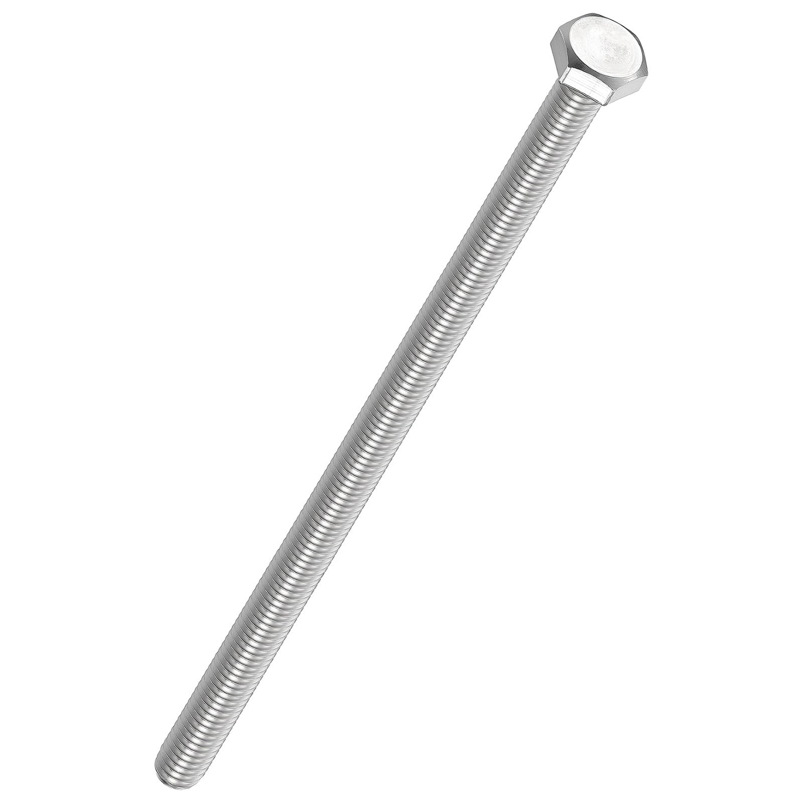 4 PCS M61x120 Hex Head Screws Bolts 304 Stainless Grade A270 Machine Silver