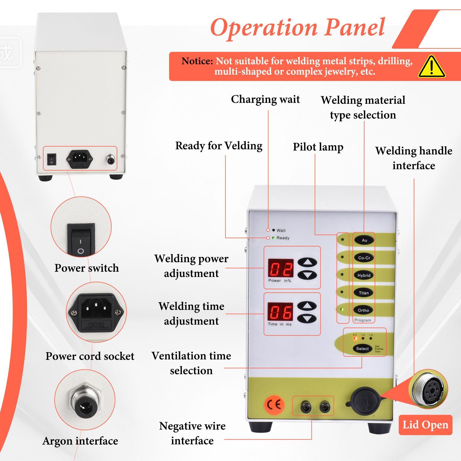 110V Permanent Jewelry Welder Kit, Jewelry Welding Machine with Welding Torch