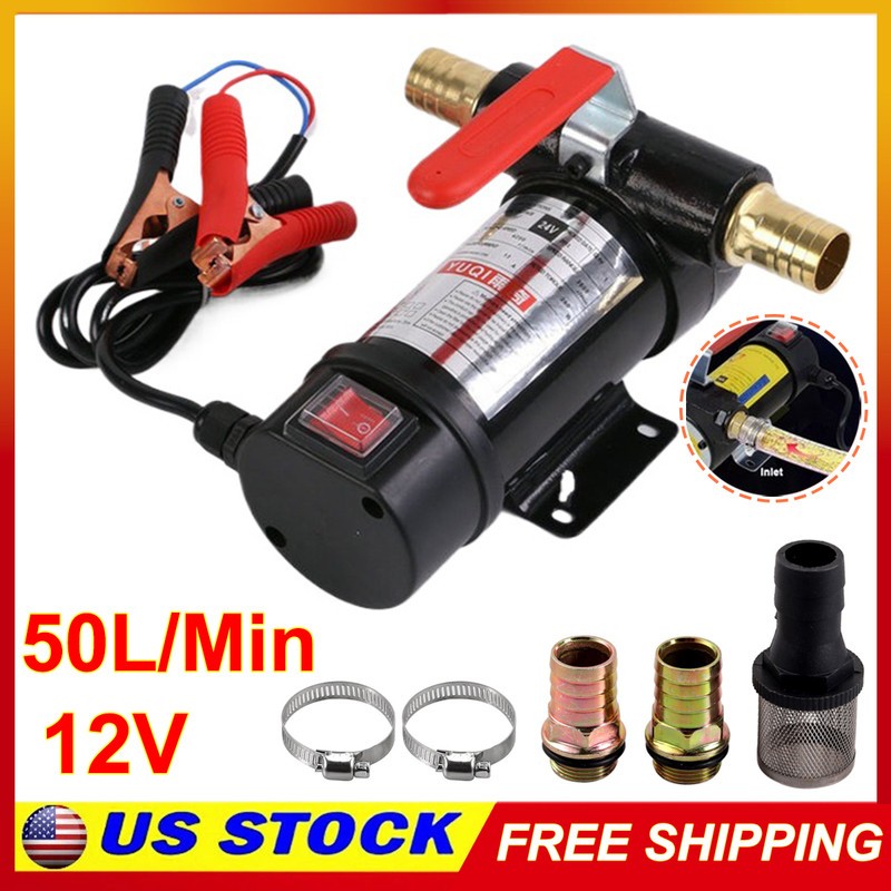 50L/min Electric Fuel Pump 12V Diesel Transfer Pump Kerosene Oil Extractor New