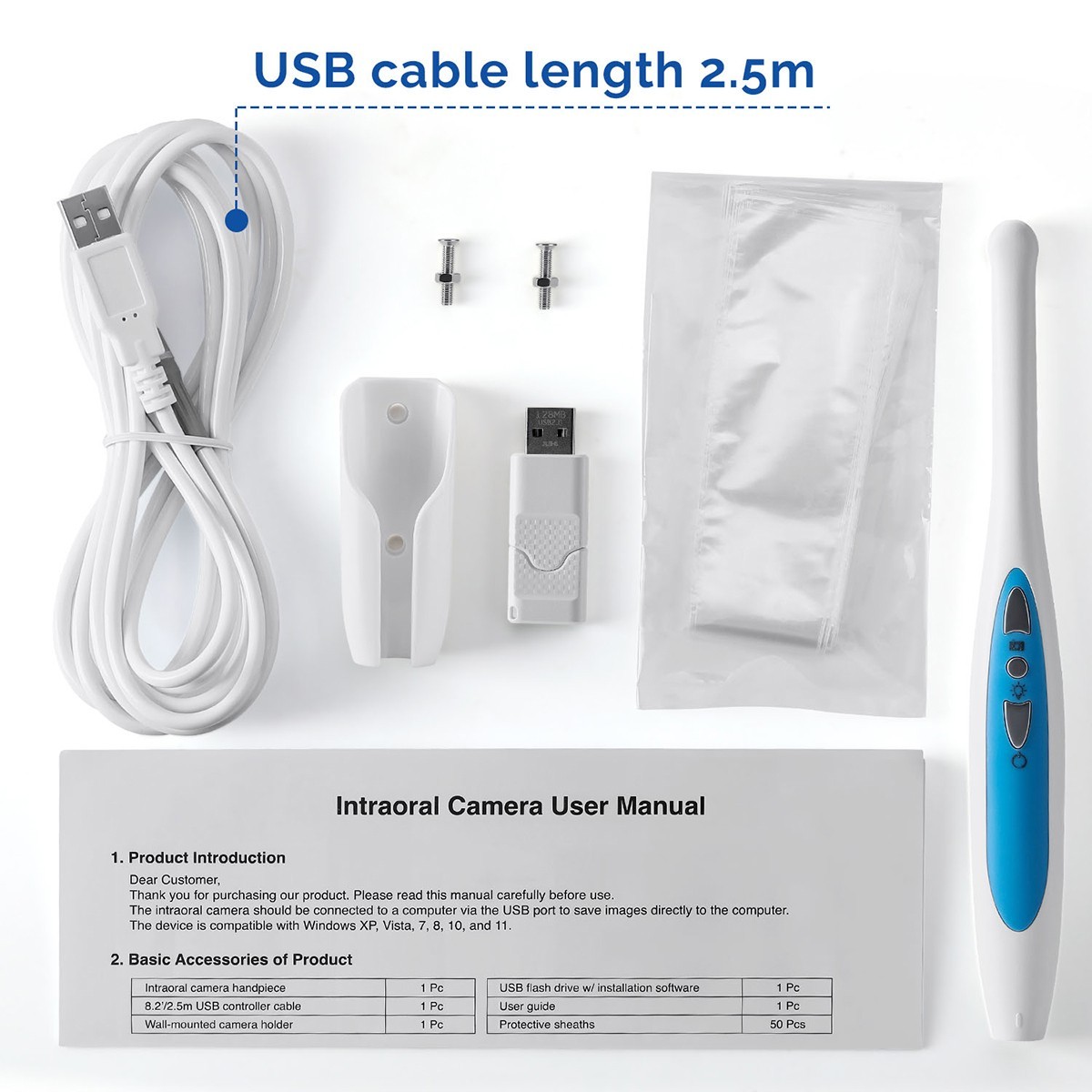 AZDENT Dental HD Intraoral Camera USB Digital Imaging Work on Dexis/Eaglesoft