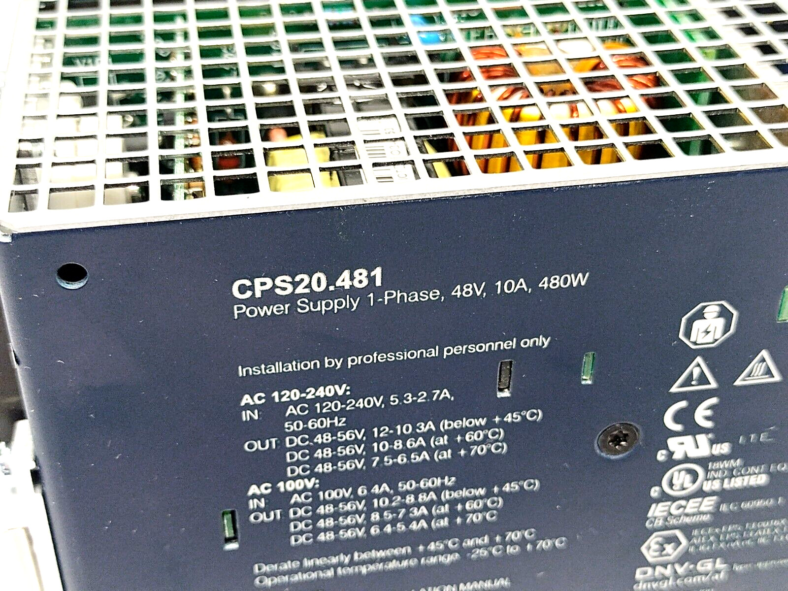 PULS CPS20.481 Power Supply 1-Phase 120-240VAC 48VDC 10A 480W