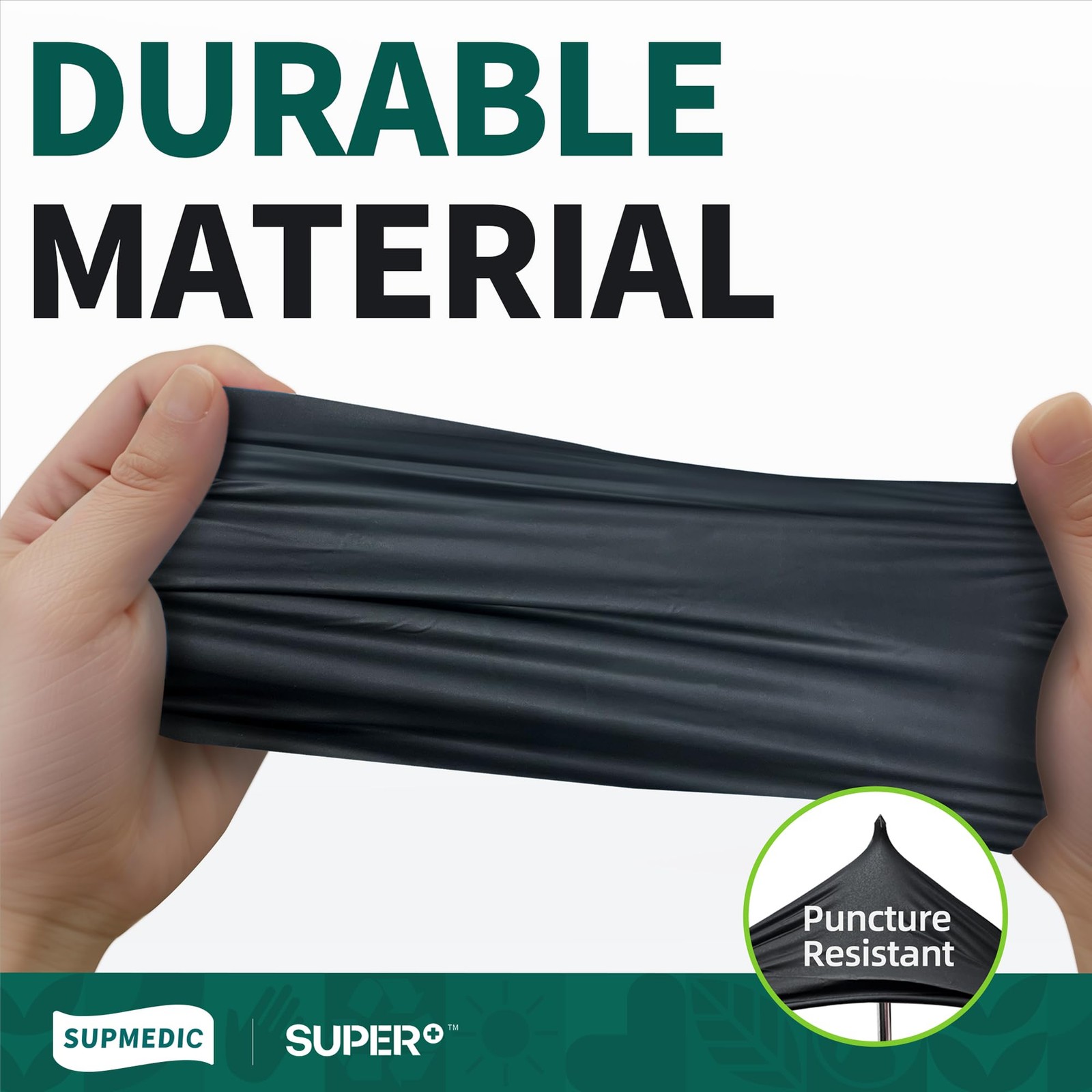 Supmedic Vinyl Disposable Exam Gloves, Black 4 Mil Small, 100 Small (Black)