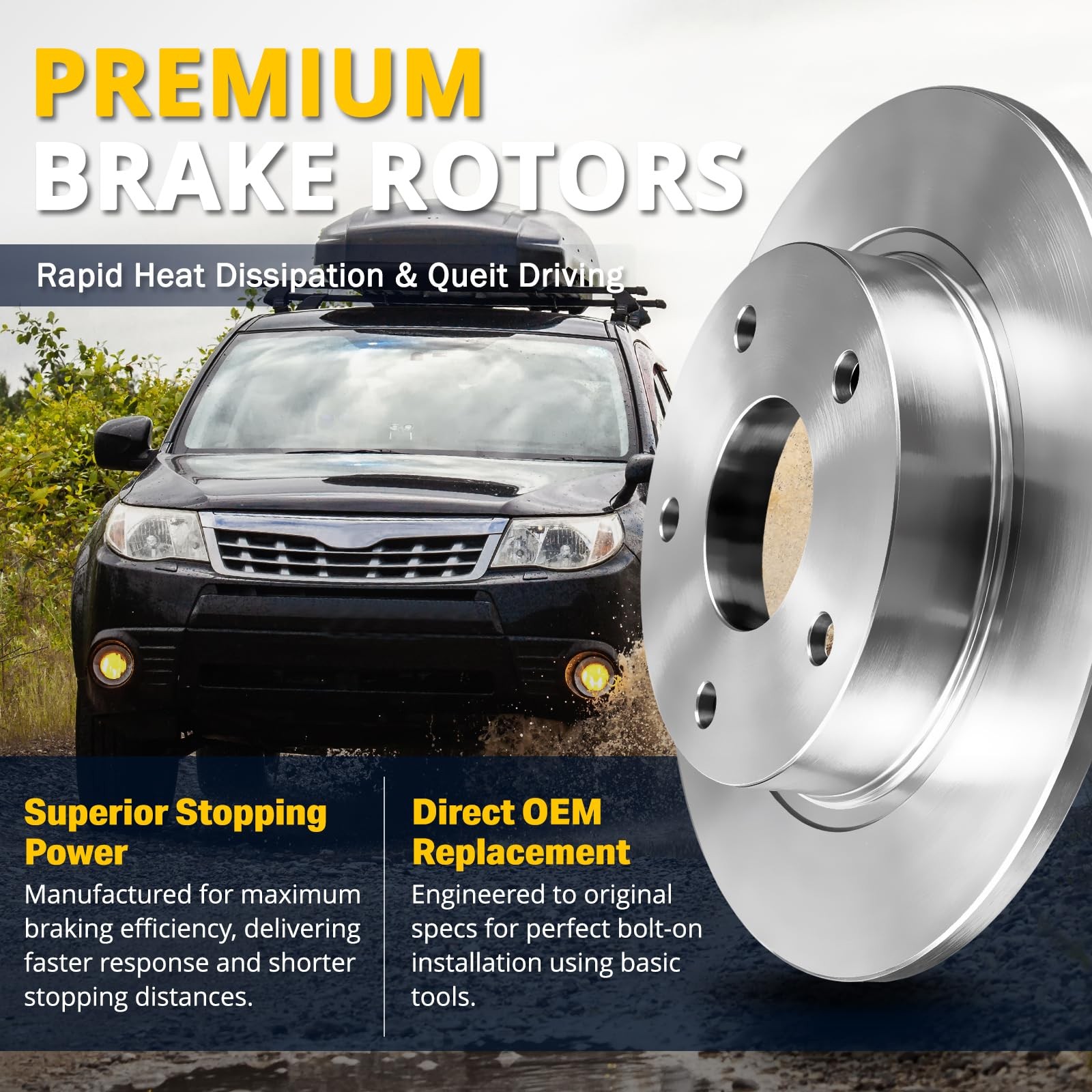 Rear Brake Kit 291mm for Nissan Altima 2002 2023
