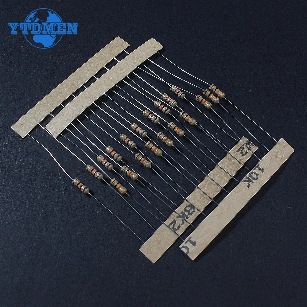 560PCS 1/4W 0.25W Resistor Kit 56 Values 1Ω-10MΩ Ohm 5% Tolerance Carbon Film
