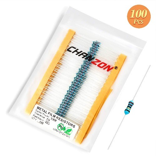 100pcs 1/4W 0.25W 22 Ohm Metal Film Fixed Resistor 0.01 1 Tolerance 22R MF