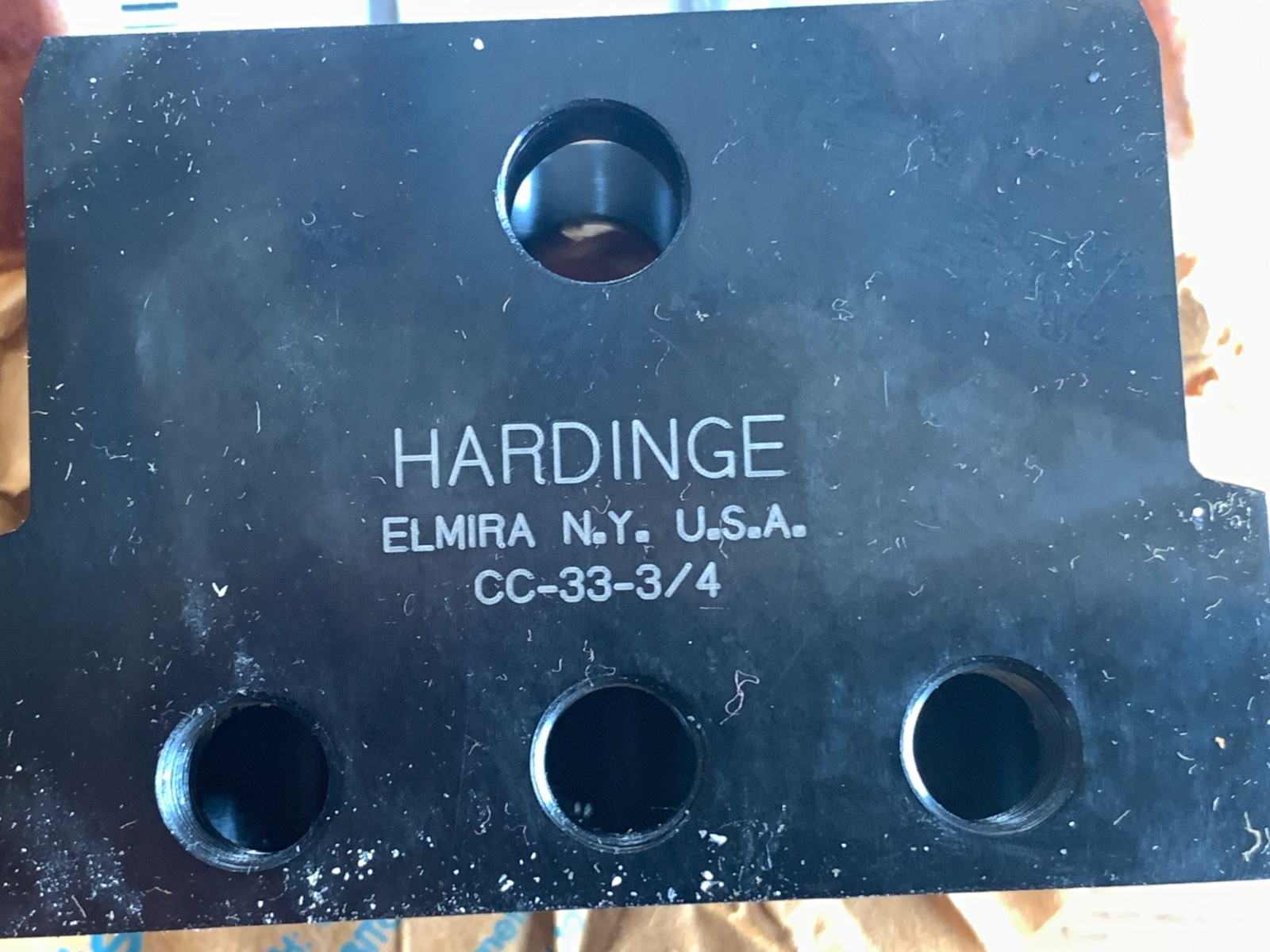 HARDINGE TRIPLE TOOL HOLDER BODY – CC-33-3/4 CC 000825702 MADE IN USA