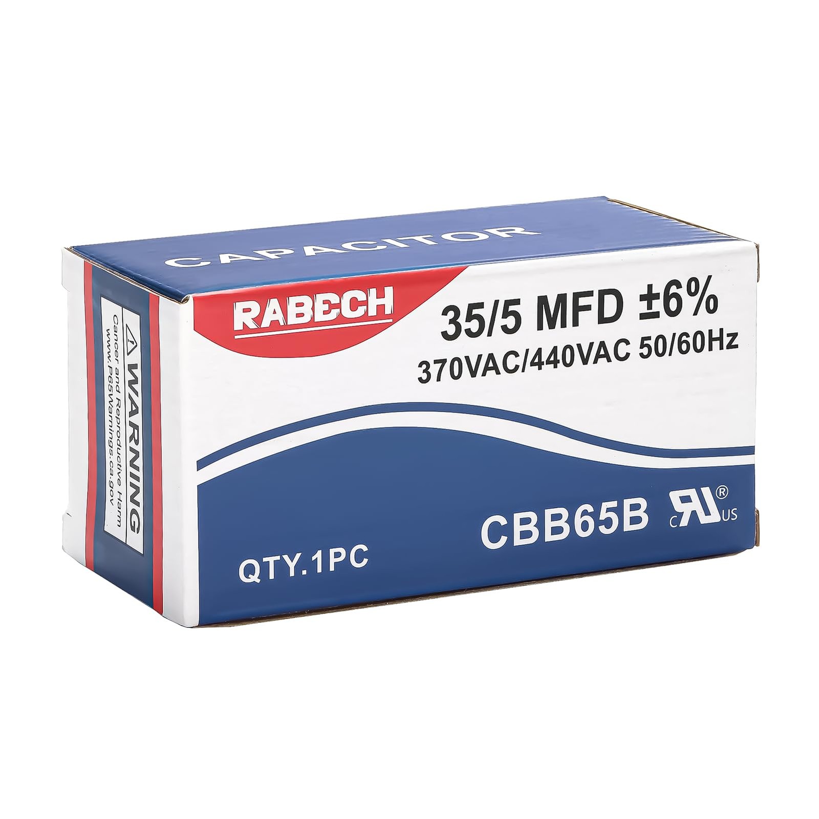 RABECH 35+5MFD 370/440V CBB65B Dual Run Capacitor