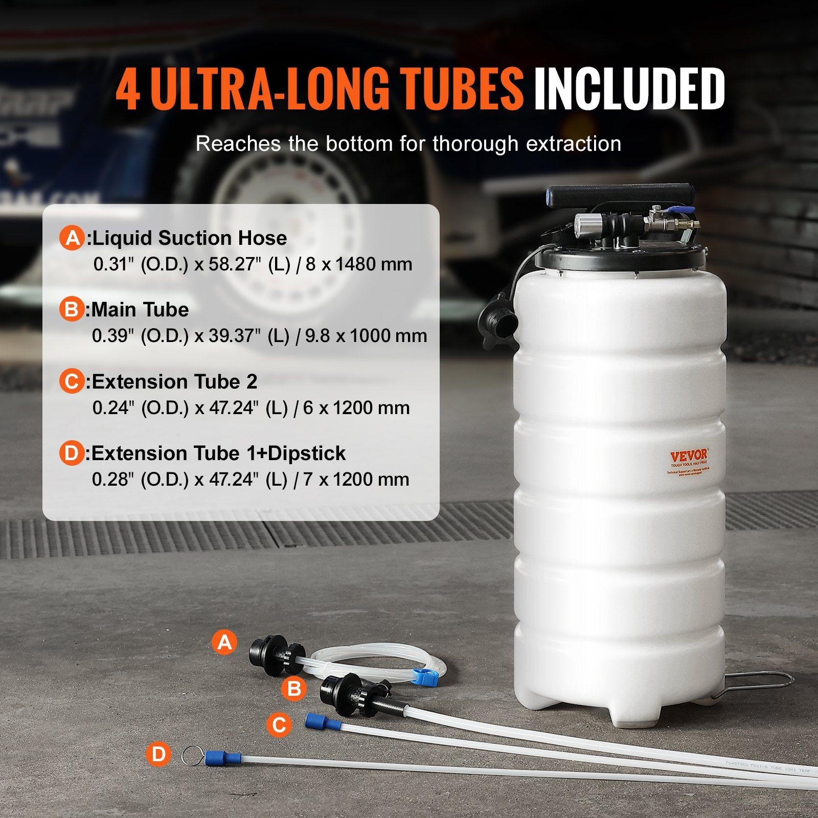 4Gal/15L Versatile Fluid Removal Tool for Lawnmowers and Cars