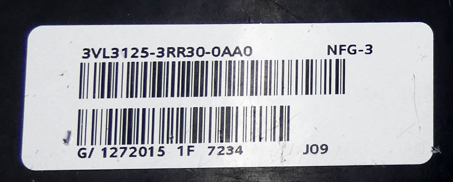 Siemens NFGA 3VL3110-1PE30-0AD1 + 3VL3125-3RR30-0AA0 + 3VL9310-6PE30 -used-