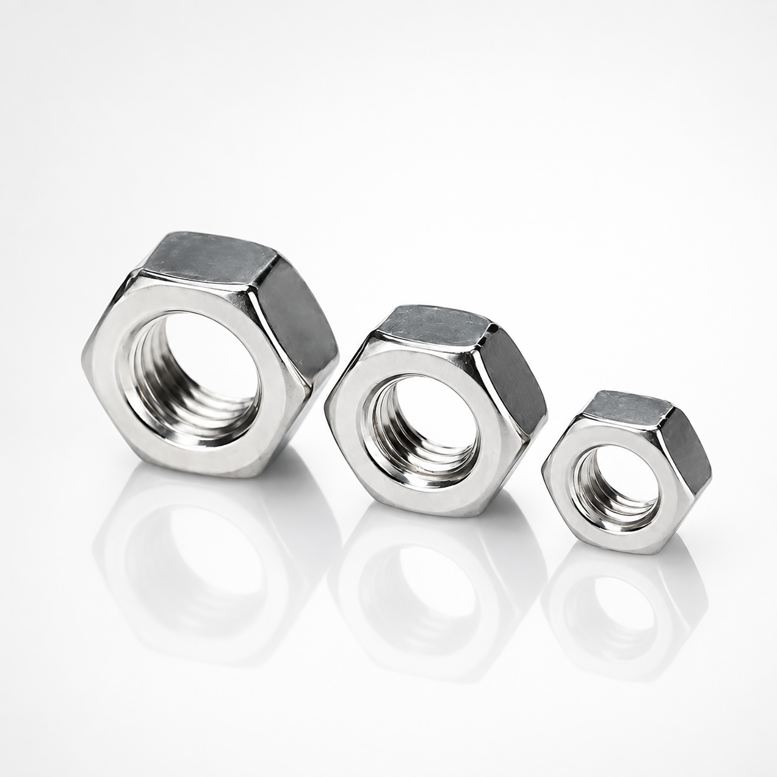 Metric Hex Nuts Stainless Steel 18-8 DIN 934 M2 M2.5 M3 M3.5 M4 M5 M6 M8 M10 M12