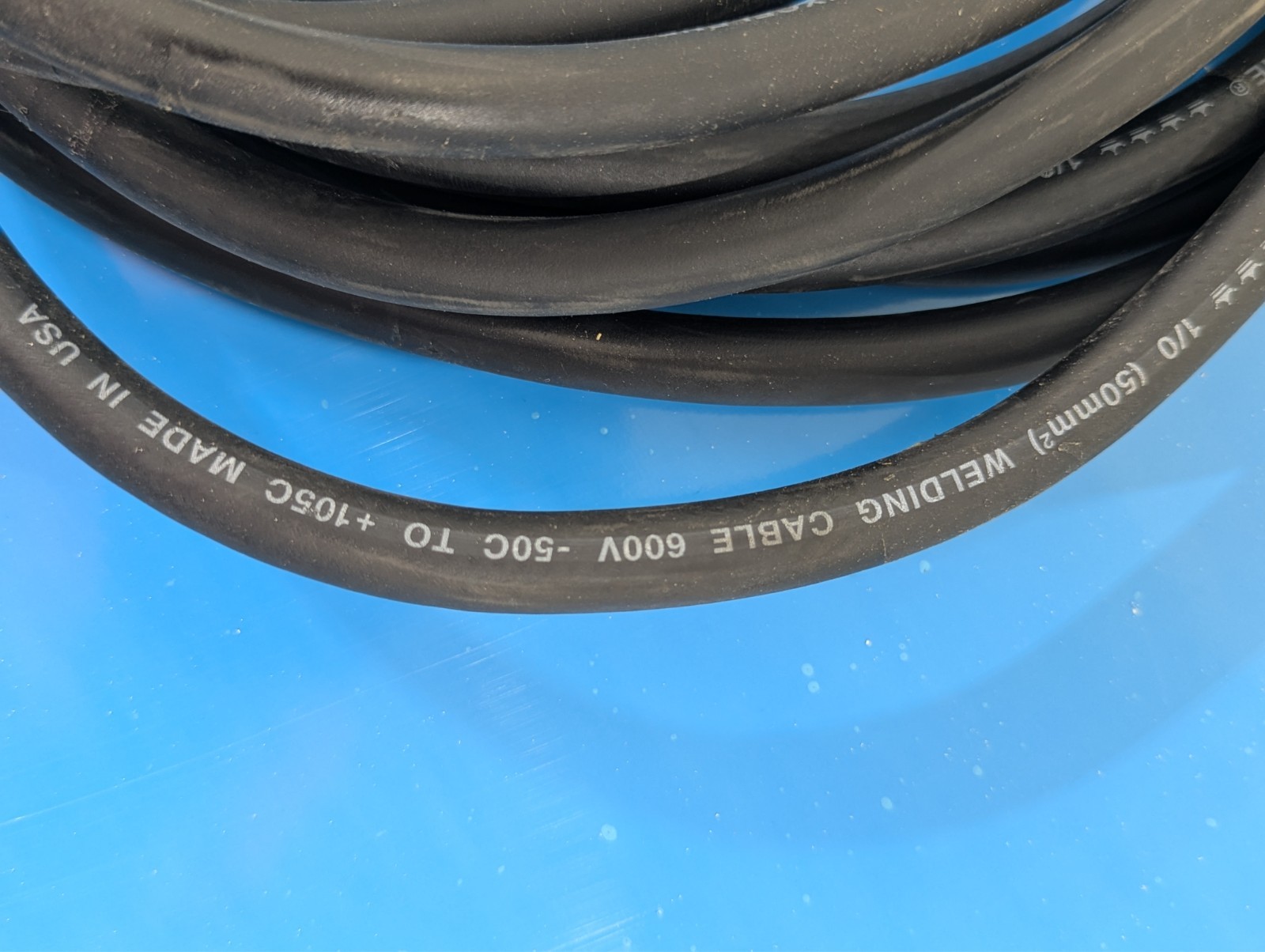 1/0 Copper Welding Cable – 22′ – rated to -50°C to 105°C up to 600V