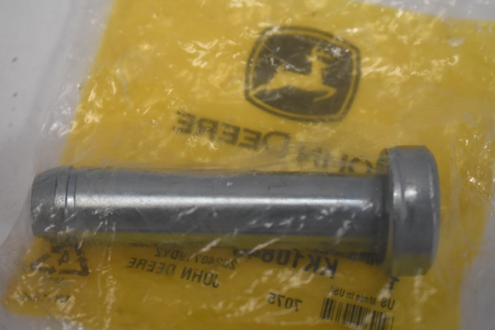 John Deere Genuine OEM KK10846 Original Equipment Pin 20240719DY2 Steel