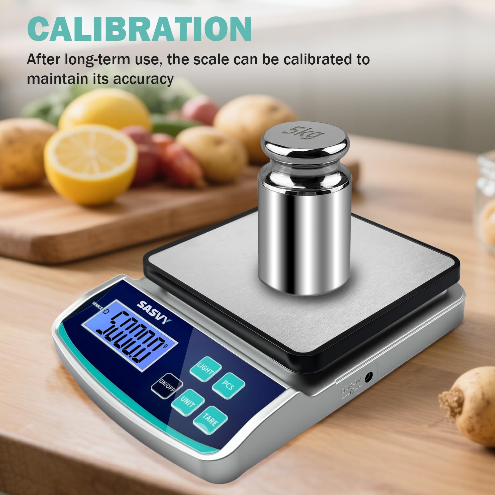 Digital Lab Scale 5000g x 0.1g oz/lb/g/kg Precision Electronic Scientific Sca…