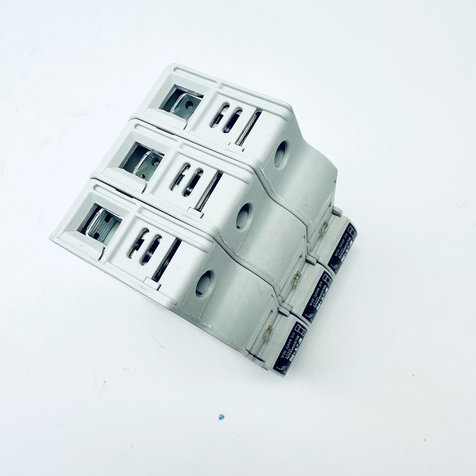 Bussmann CHCC3DIU Modular Fuse Holder, CC UL Class, 3 Poles, 0 to 30A Amp, 600V
