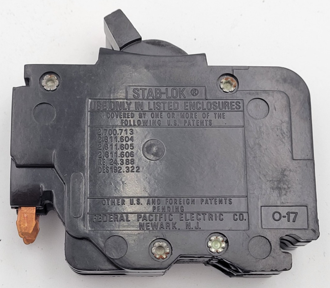 FPE NC0240 40 A 2-Pole Stab-Lok 120/240V Federal Pacific Circuit Breaker USED