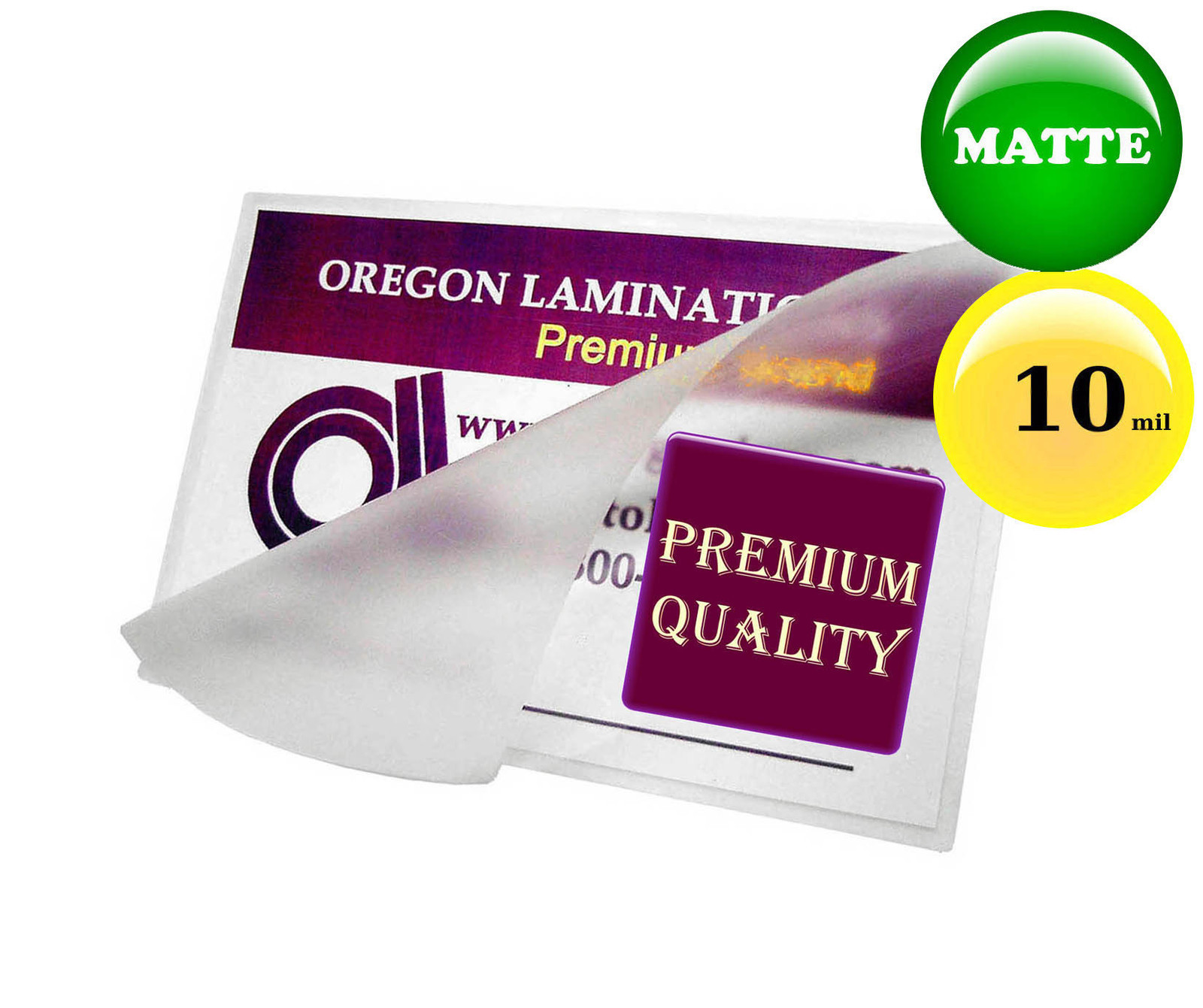 500/pack MATTE/MATTE Military Cards 10 Mil Hot Laminating Pouches 2-5/8 x 3-7/8