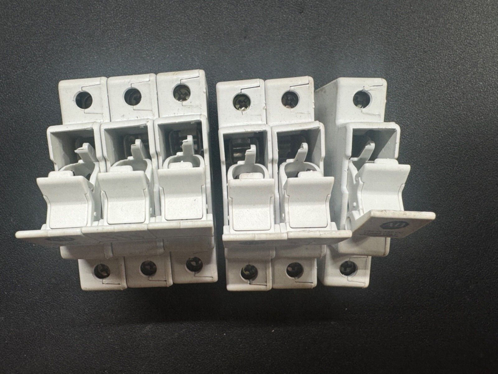 3 USED AB 1492-FB3C30-L, 1492-FB2C30-L, 1492-FB1C30-L Fuse Blocks 600V AC/DC 30A