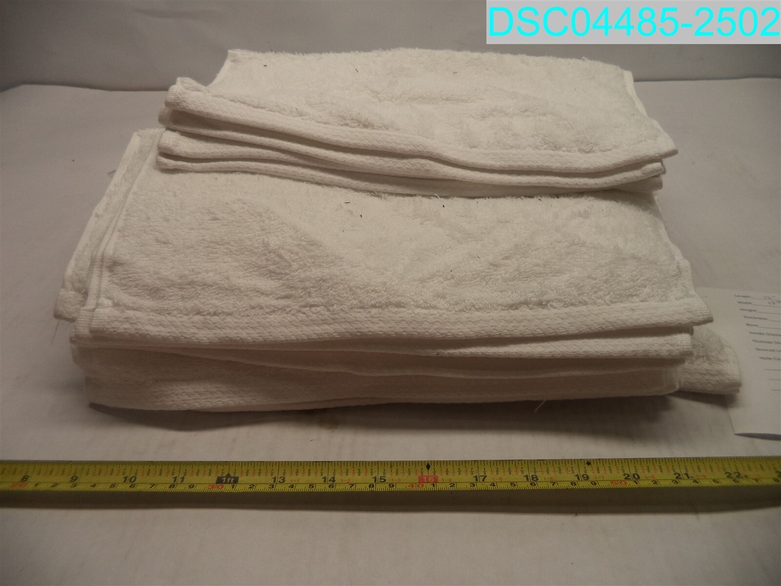 QTY=24: Frette 1860 Washcloths White 13 in x 13 in