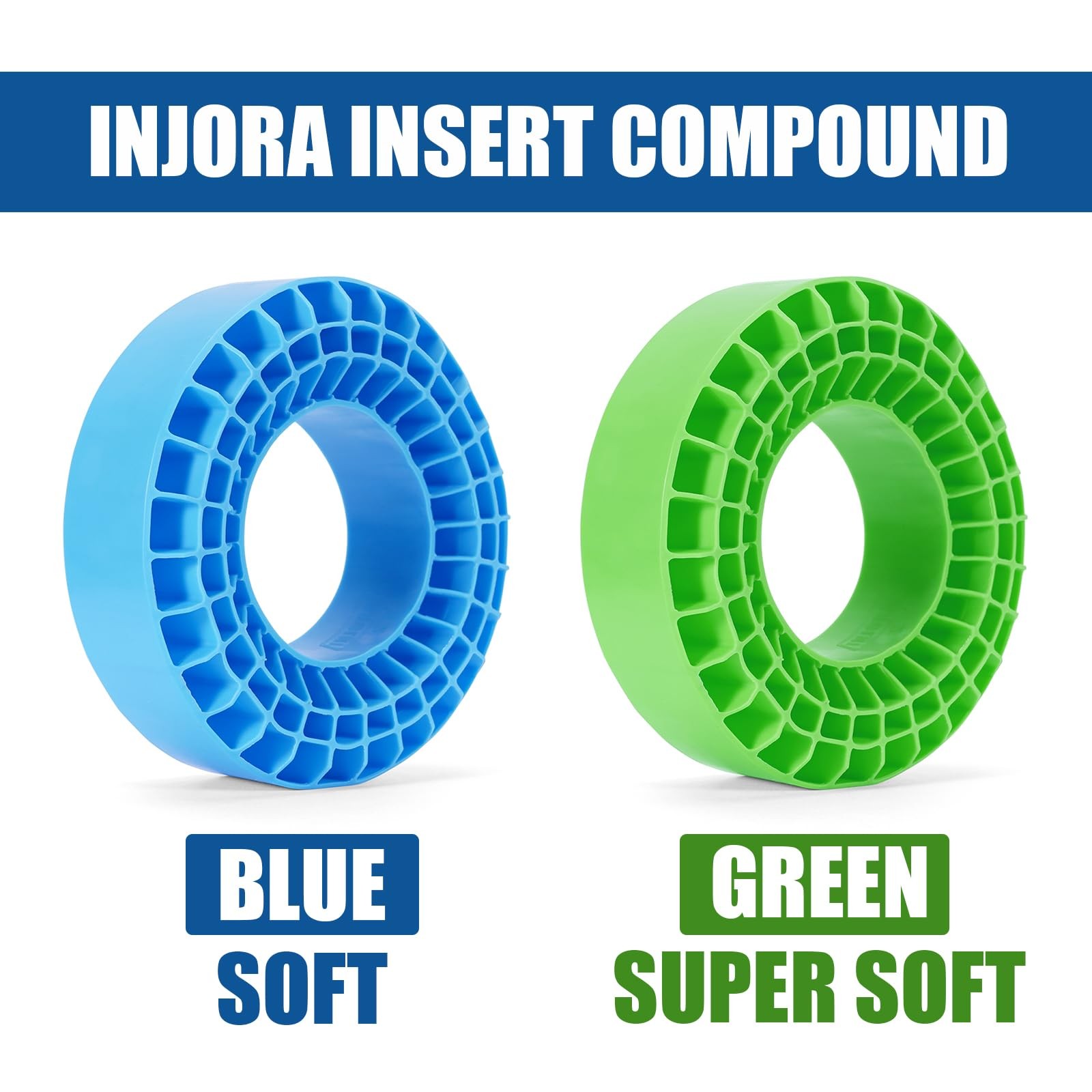 INJORA Silicone Rubber Inserts Foam for 106-108mm 1.9″ Tires(Blue) Small, Blue