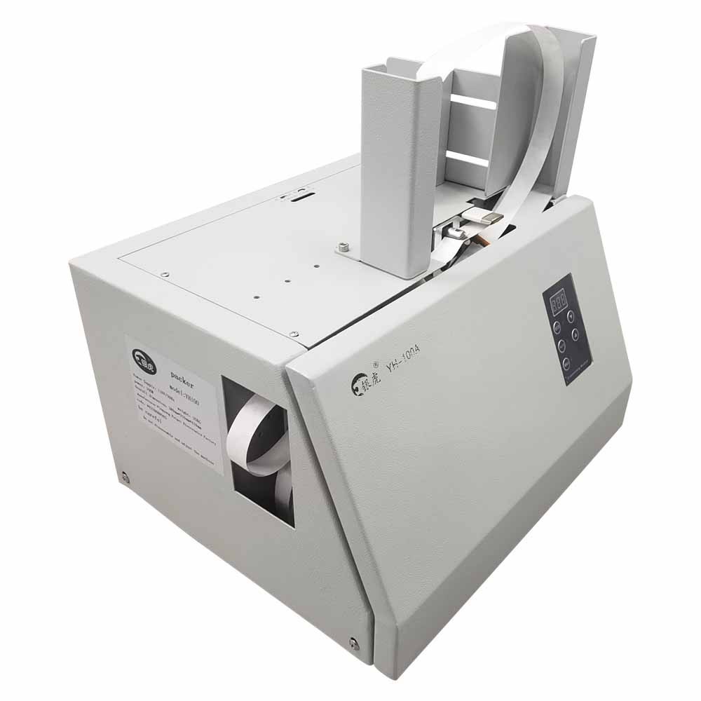 110V 60Hz Fully Auto Cross-Shaped Paper Tape Banknote Bundling Machine 100W