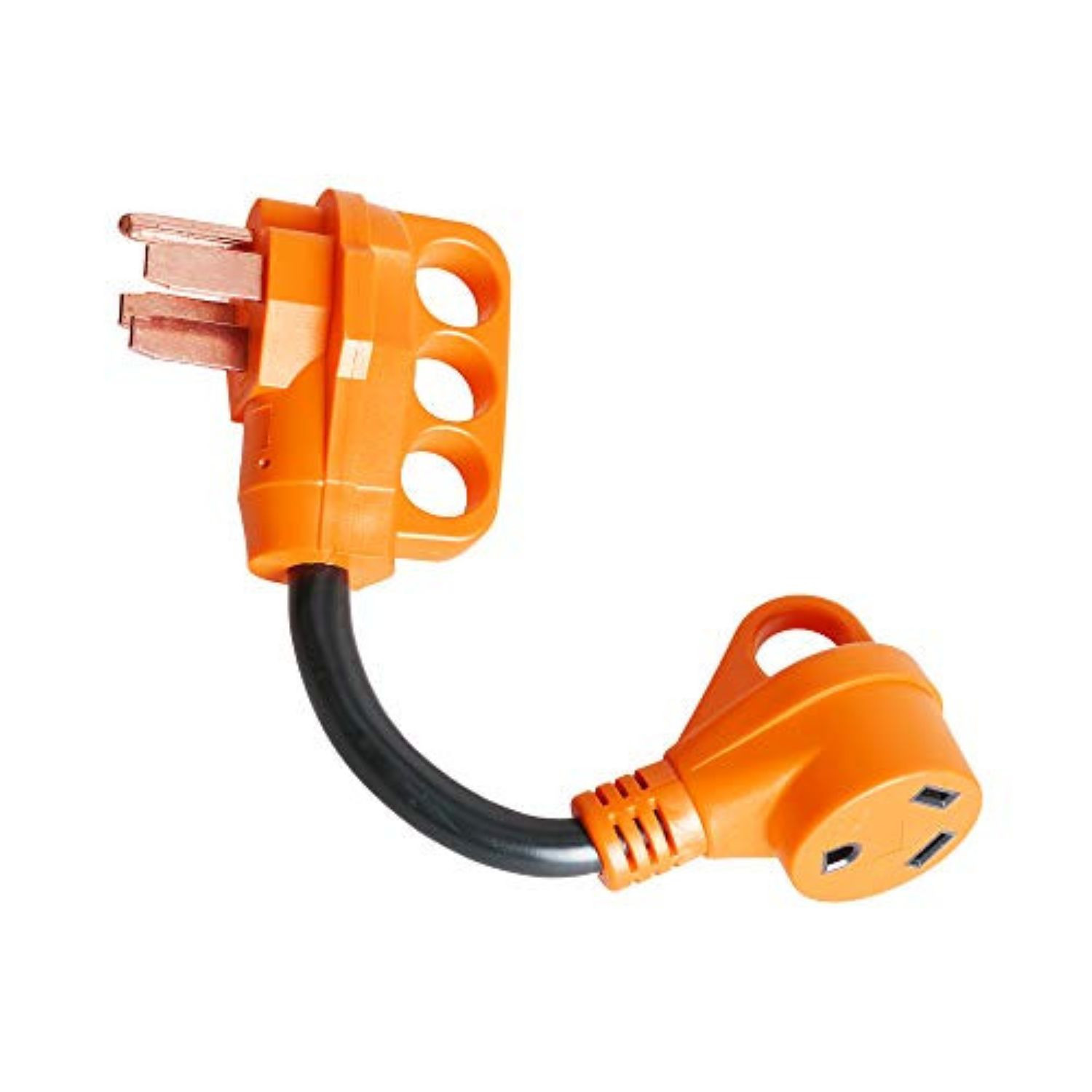 RV Power Cord Dogbone Power Adapter with Handle 12″ 10AWG/3 Cord 50Amp to 30Amp