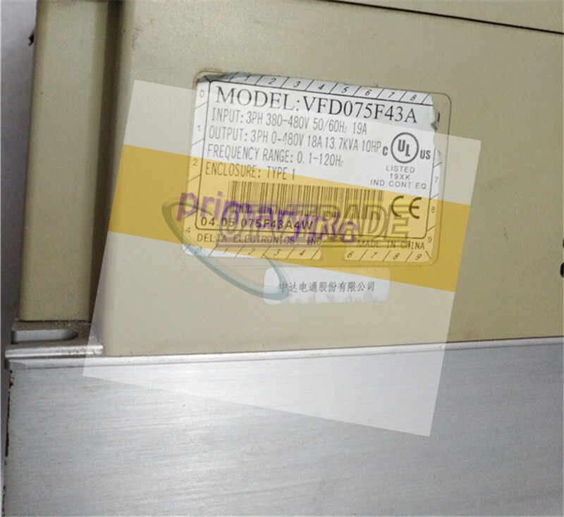 ONE DELTA VFD075F43A 7.5KW 380V INVERTER USED