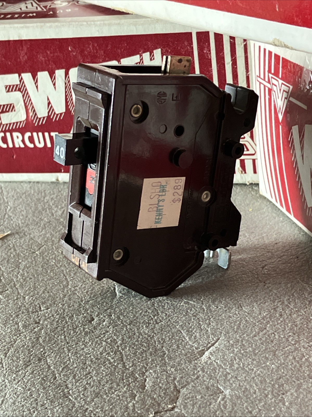 Wadsworth A40N A140 40 Amp 1 Pole 1P Type A Metal Foot Breaker A140N NEW!