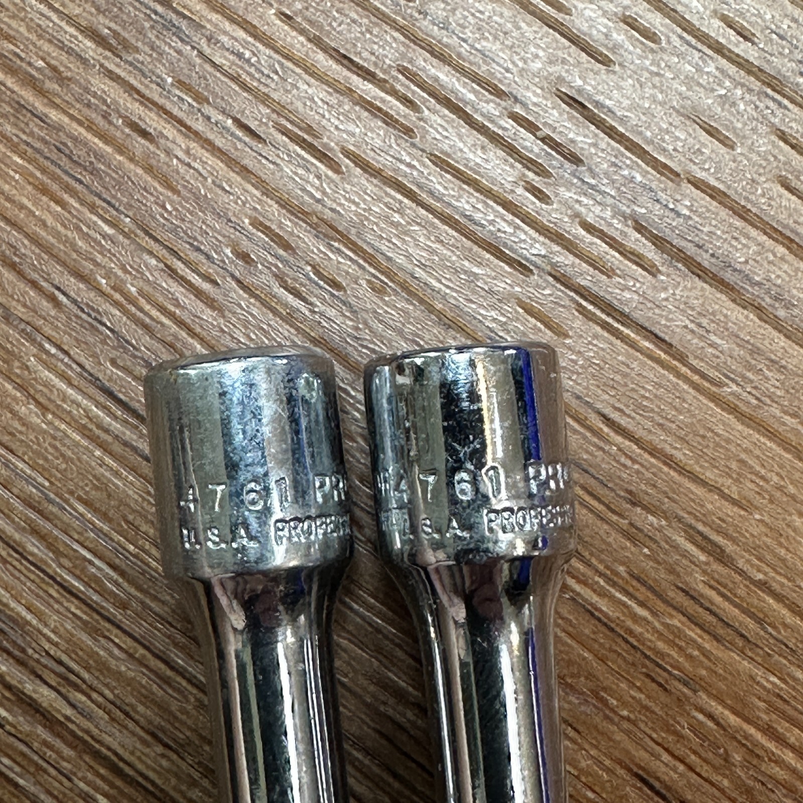 Lot of 2 PROTO Socket Extension Chrome 1/4″ Drive 6″ Length 4761 Made in USA