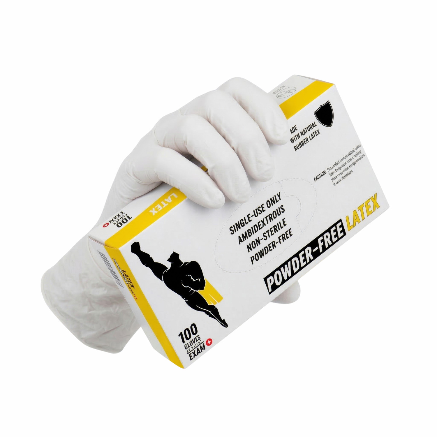 1000 Pcs Powder Free Latex Disposable Exam Gloves Large 4.5 Mil Natural Rubber