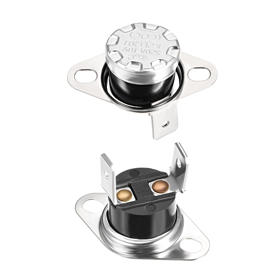 2Pcs 40°C/104°F 10A KSD301 Thermostat Temperature Switch for Heater NO
